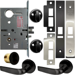 KIT - Electrified Mortise, Field Reversible - Fail Safe and Fail Secure, Citation Lever with A Rose Trim, LFIC 6-Pin Large Format Interchangeable Core Mortise Housing, A01 Clover Cam, Less IC Core, Handing is Field Reversible, ANSI Strike SS118, 622/US19/BSP Black Suede Powder Coat