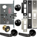 KIT - Electrified Mortise, Field Reversible - Fail Safe and Fail Secure, Citation Lever with A Rose Trim, Standard 1-1/8 Mortise Cylinder, A01 Clover Cam, L4 Keyway 0-Bit, Handing is Field Reversible, ANSI Strike SS118, 622/US19/BSP Black Suede Powder Coat