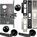 KIT - Electrified Mortise, Field Reversible - Fail Safe and Fail Secure, Citation Lever with A Rose Trim, Less 1-1/8 Mortise Cylinder, Handing is Field Reversible, ANSI Strike SS118, 622/US19/BSP Black Suede Powder Coat