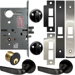 KIT - Electrified Mortise, Field Reversible - Fail Safe and Fail Secure, with (REX) Request to Exit Switch, Citation Lever with A Rose Trim, Standard Cylinder L4 Keyway 0-Bit, Handing is Field Reversible, ANSI Strike SS118, 622/US19/BSP Black Suede Powder Coat
