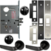 KIT - Electrified Mortise, Field Reversible - Fail Safe and Fail Secure, Citation Lever with A Rose Trim, Less 1-1/8 Mortise Cylinder, Handing is Field Reversible, ANSI Strike SS118, 622/US19/BSP Black Suede Powder Coat