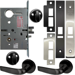 KIT - Electrified Mortise, Field Reversible - Fail Safe and Fail Secure, with (REX) Request to Exit Switch, Citation Lever with A Rose Trim, Less 1-1/8 Mortise Cylinder, Handing is Field Reversible, ANSI Strike SS118, 622/US19/BSP Black Suede Powder Coat
