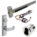 KIT - Fire Rated, 8800 Series Rim Exit Device, M56A MELR Retrofit Kit, (Motorized Electric Latch Retraction), Classroom Lever Trim (Key Locks/Unlocks Trim), Escutcheon with L Lever, Keyed Trim, Mortise Cylinder LFIC (Large Format Interchangeable Core Housing Only, Less Core), 48in, Grade 1, RHR Right Hand Reverse, 630/US32D Stainless Steel